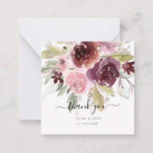 Carte De Correspondance Aquarelle Fleurs Rustiques Broussailleux Bourgogne