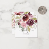 Carte De Correspondance Aquarelle Fleurs Rustiques Broussailleux Bourgogne (Devant/Arrière en situation)