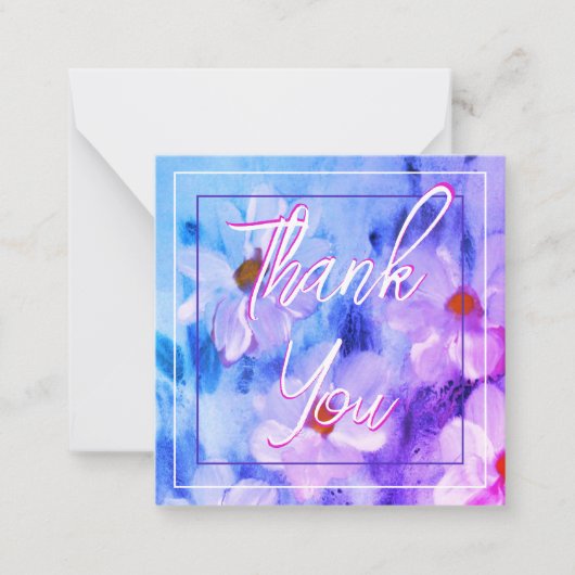 Carte De Correspondance Aquarelle Floral Mini (Devant)