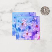 Carte De Correspondance Aquarelle Floral Mini (Devant/Arrière en situation)