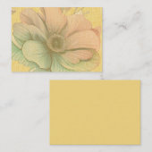 Carte De Correspondance Aquarelle florale tissée de moutarde (Devant / Derrière)