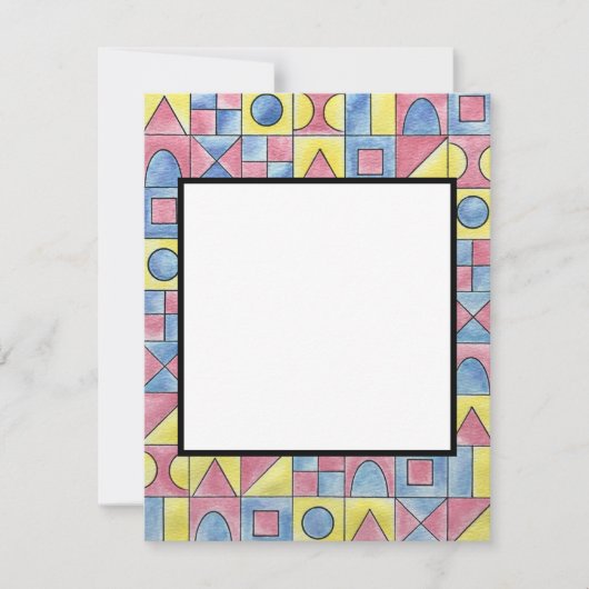 Carte De Correspondance Aquarelle géométrique moderne Sudoku (Devant)