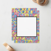 Carte De Correspondance Aquarelle géométrique moderne Sudoku (Devant/Arrière en situation)