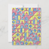 Carte De Correspondance Aquarelle géométrique moderne Sudoku (Dos)