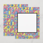 Carte De Correspondance Aquarelle géométrique moderne Sudoku (Devant / Derrière)