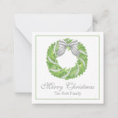 Carte De Correspondance Aquarelle Gris courge et Topiaque vert (Devant)