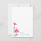 Carte De Correspondance Aquarelle Hibiscus Merci papeterie (Devant)