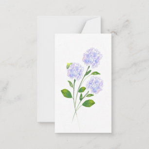 Carte De Correspondance Aquarelle Hydrangea tiges florales