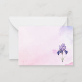 Carte De Correspondance Aquarelle Iris Lilac Fleur douche nuptiale (Dos)