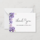 Carte De Correspondance Aquarelle Iris Lilac Fleur douche nuptiale (Devant)