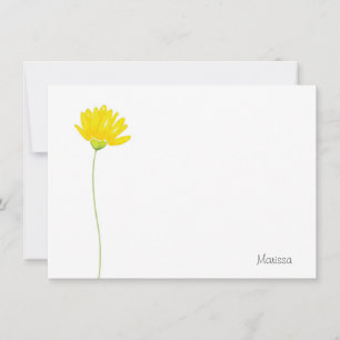 Carte De Correspondance Aquarelle jaune