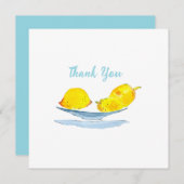 Carte De Correspondance Aquarelle jaune citron (Devant / Derrière)