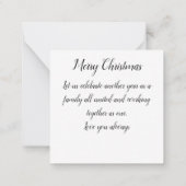 Carte De Correspondance Aquarelle Joyeux Noël Bauble (Dos)