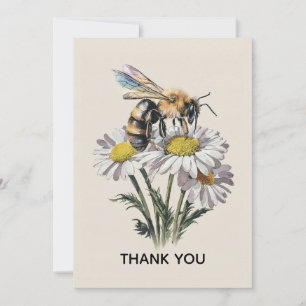 Carte De Correspondance Aquarelle Miel Abee Merci