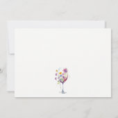 Carte De Correspondance Aquarelle minimale Floral Vin Mariage (Dos)