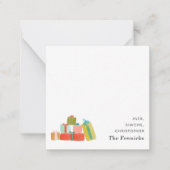 Carte De Correspondance Aquarelle moderne Cadeaux de Noël Carré Vacances (Devant)