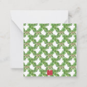 Carte De Correspondance Aquarelle Monogramme de Noël à bille (Dos)