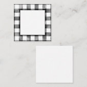 Carte De Correspondance Aquarelle noire et blanche plissée (Devant / Derrière)