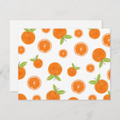 Carte De Correspondance Aquarelle Oranges agrumes (Devant / Derrière)