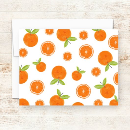 Carte De Correspondance Aquarelle Oranges Agrumes
