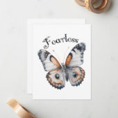 Carte De Correspondance Aquarelle papillon sans peur Conception graphique, (Devant/Arrière en situation)
