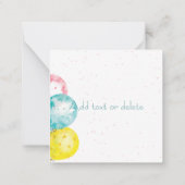 Carte De Correspondance Aquarelle Pastel Joyeux Anniversaire Bright Belle (Dos)