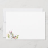 Carte De Correspondance Aquarelle Pastel Rose Roses Bunny Joyeux Pâques (Dos)