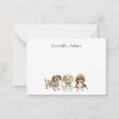 Carte De Correspondance Aquarelle personnalisée à 3 chiens (Devant)