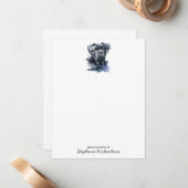 Carte De Correspondance Aquarelle personnalisée Cane Corso Dog (Devant/Arrière en situation)