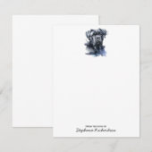 Carte De Correspondance Aquarelle personnalisée Cane Corso Dog (Devant / Derrière)