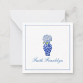 Carte De Correspondance Aquarelle personnalisée Hydrangea appel (Devant)