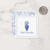 Carte De Correspondance Aquarelle personnalisée Hydrangea appel (Devant/Arrière en situation)