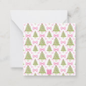 Carte De Correspondance Aquarelle Pink Nutcracker Monogram Crest (Dos)