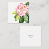 Carte De Correspondance Aquarelle 'Pink Rhod' (Devant / Derrière)