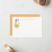 Carte De Correspondance Aquarelle Poisson Tropical Papier à lettres (Devant/Arrière en situation)