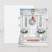 Carte De Correspondance Aquarelle Porte patriotique été (Devant / Derrière)