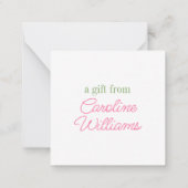 Carte De Correspondance Aquarelle Preppy Palm Beach Fox en fleurs cadeau (Dos)