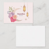 Carte De Correspondance Aquarelle Ramadan Kareem (Devant / Derrière)