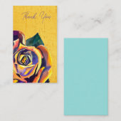 Carte De Correspondance Aquarelle Rose d'or (Devant / Derrière)