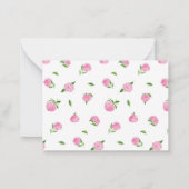 Carte De Correspondance Aquarelle rose Hydrangée Chinoiserie Nom (Dos)