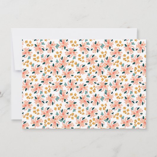 Carte De Correspondance Aquarelle rose Jardin Floral Personnalisé (Dos)