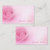 Carte De Correspondance Aquarelle rose rose manuscrite Nom du script Chic (Devant / Derrière)