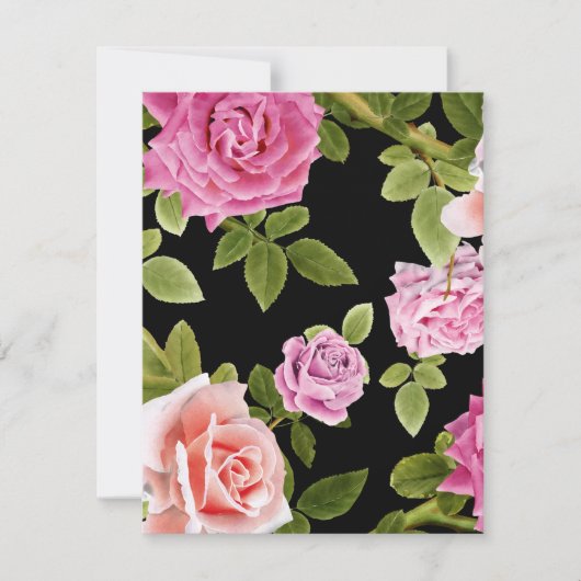 Carte De Correspondance Aquarelle Roses 20 (Devant)