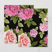 Carte De Correspondance Aquarelle Roses 20 (Devant / Derrière)