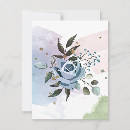 Carte De Correspondance Aquarelle Roses 5 (Devant)