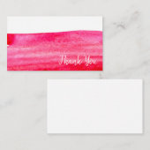 Carte De Correspondance Aquarelle rouge rubis (Devant / Derrière)