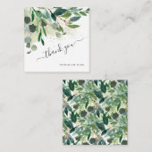 Carte De Correspondance Aquarelle Rustique Blue Gum Eucalyptus merci (Devant / Derrière)