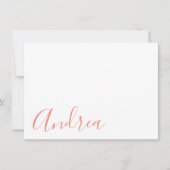 Carte De Correspondance Aquarelle simple et élégante Floral moderne (Devant)