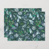 Carte De Correspondance Aquarelle tombée feuilles 5 (Devant / Derrière)