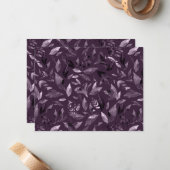 Carte De Correspondance Aquarelle tombée feuilles 7 (Devant/Arrière en situation)